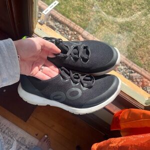Black Athletic Sneakers with White Soles